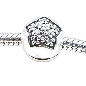 PANDORA Retired "You Are A Star" Charm. S 925 ALE Silver CZ Authentic